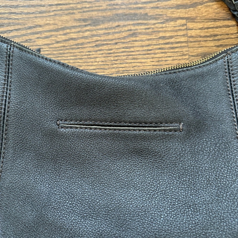 The Sak Sequoia Leather Hobo Bag Women's Black Casual Boho Slouchy Purse Zipper - Picture 4 of 14